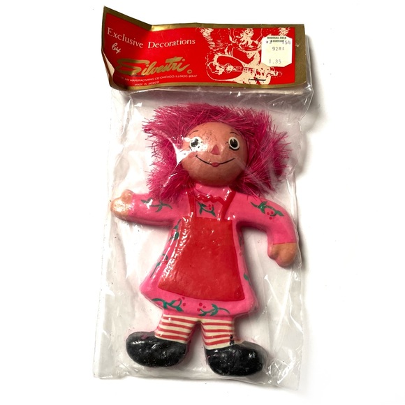 SALE!  Vintage De Sela Raggedy Ann and Andy Ornaments - Picture 3 of 6